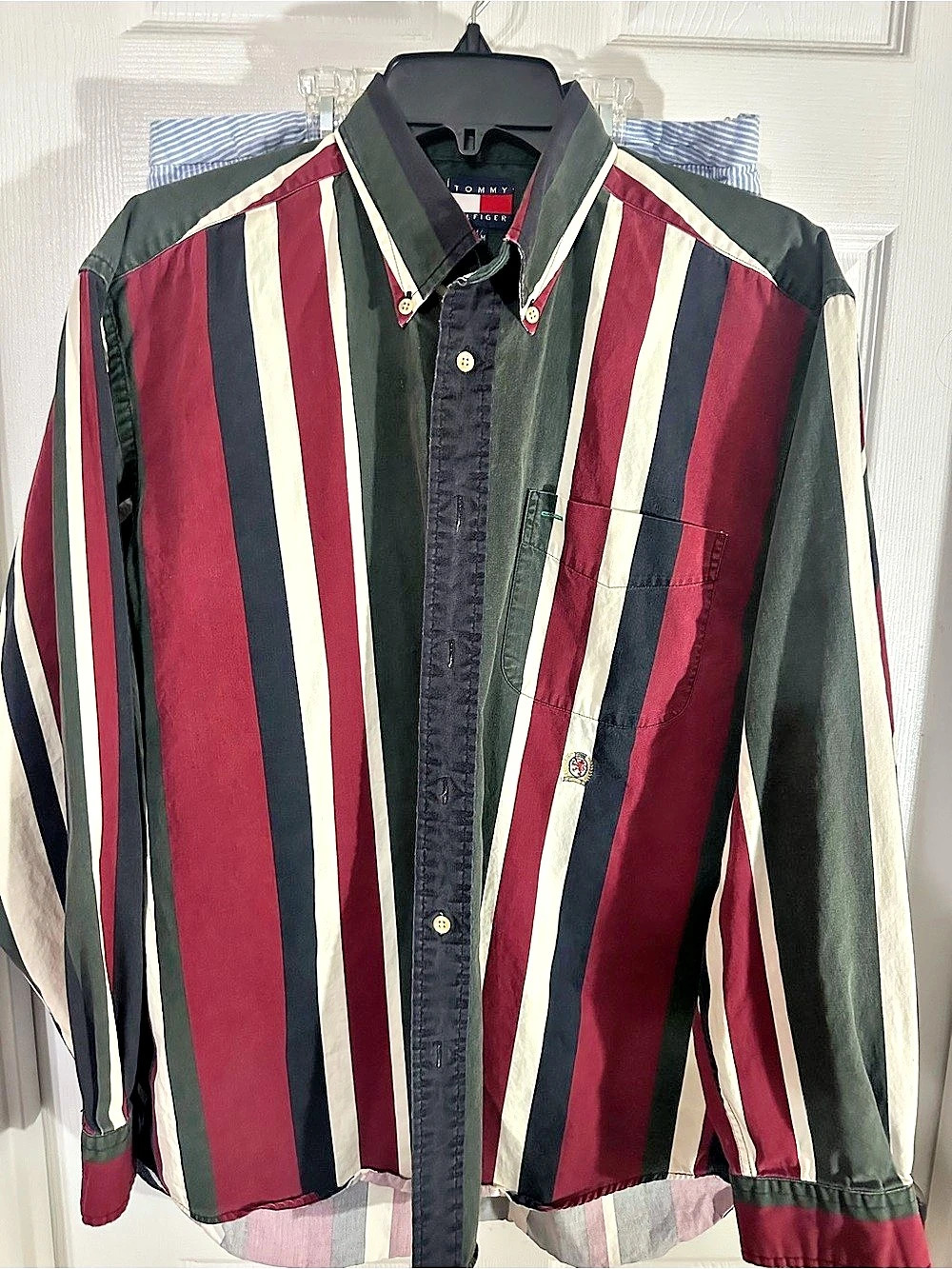 Tommy Hilfiger Vintage Crest Striped Button Down Shirt